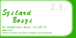 szilard boszi business card